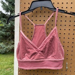 Alo yoga, velvet mauve sports bra with mesh size medium